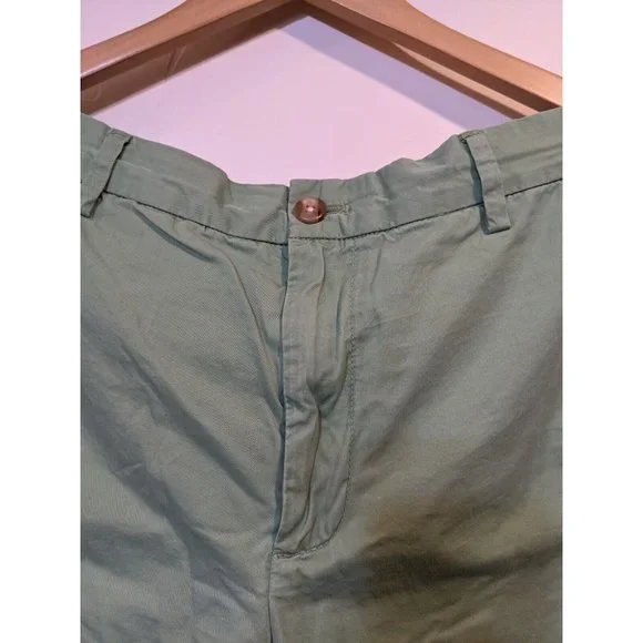 Izod Saltwater Mens Shorts 33 Flat Front Solid Casual Cotton Chino 624 - Picture 4 of 12